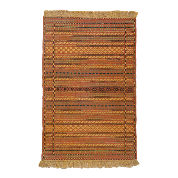 Original persischer Woll Kelim Teppich handgewebt in Khorasan gestreift