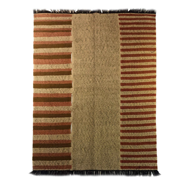 Persischer Woll Kelim Teppich handgewebt echt in Khorasan braun