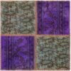 Vintage persischer handgeknüpfter Patchwork-Teppich paisley lila