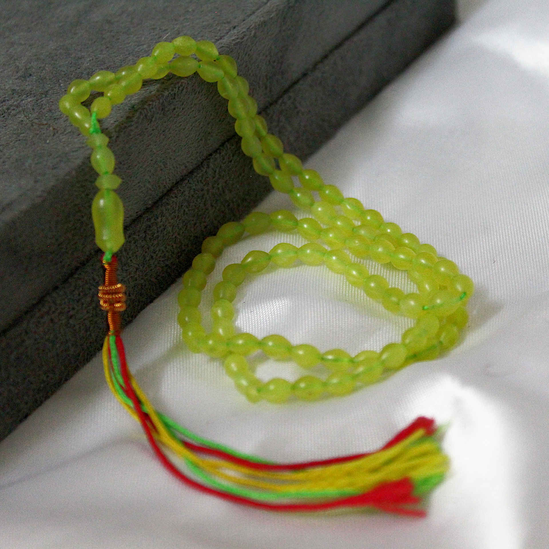 Islamischer afghanischer Shah Maghsoud-Rosenkranz mit 101 Gebetsperlen Tasbih Serpentin