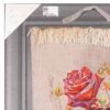 Handgeknüpfter persischer Bildteppich aus Tabriz, der Rosenblumen darstellt