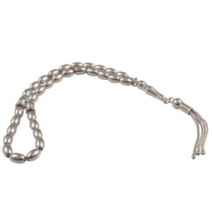 Islamischer Silber-Rosenkranz mit 33 Gebetsperlen Tasbih Hadi