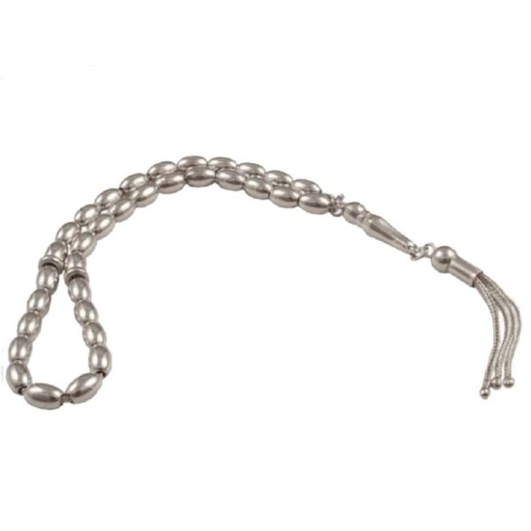 Islamischer Silber-Rosenkranz mit 33 Gebetsperlen Tasbih Hadi