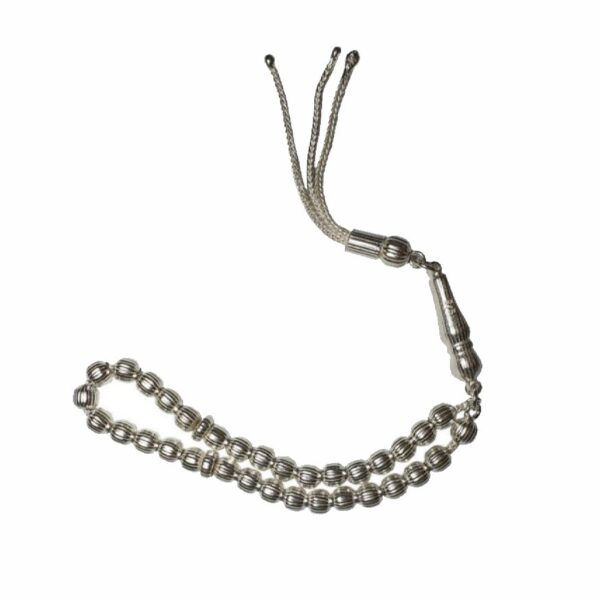 Islamischer Silber-Rosenkranz mit 33 Gebetsperlen Tasbih Zahir