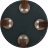Traditioneller roter persischer Hocker mit Holzbeinen und Samtstoff, Artemis