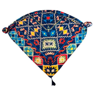 Traditioneller Schal für Damen – Kilim-Muster, Dunkelblau