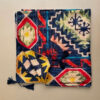 Traditioneller Schal für Damen – Kilim-Muster, Dunkelblau