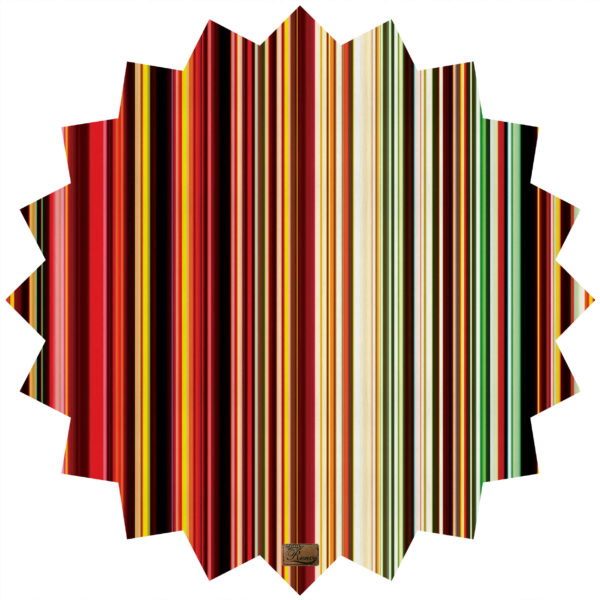 Samttischdecke Persische Eleganz Polygonale Streifen