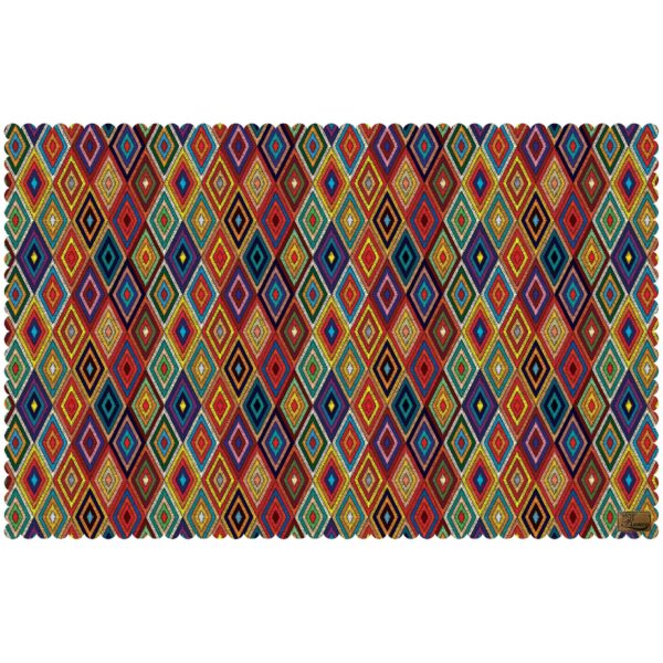 Samttischdecke Persische Eleganz mit Diamant Design