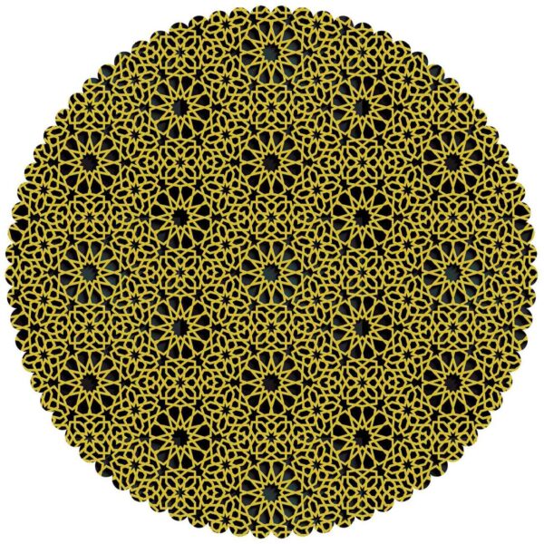 Samttischdecke im Sonnenstrahl Design für Ihre Esszimmerdekoration