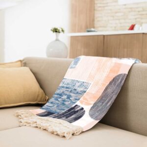 Samtwurfdecke, weich & leicht für Sofa Abstrakt Creme