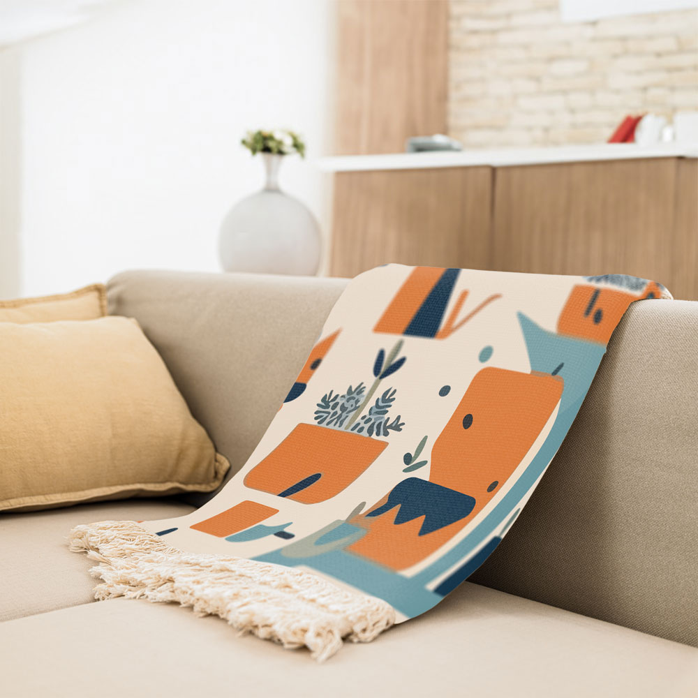 Samtwurfdecke, weich & leicht für Sofa Modell Abstrakt