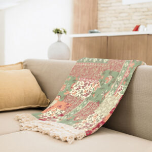 Samtwurfdecke, weich & leicht für Sofa Modell Floral