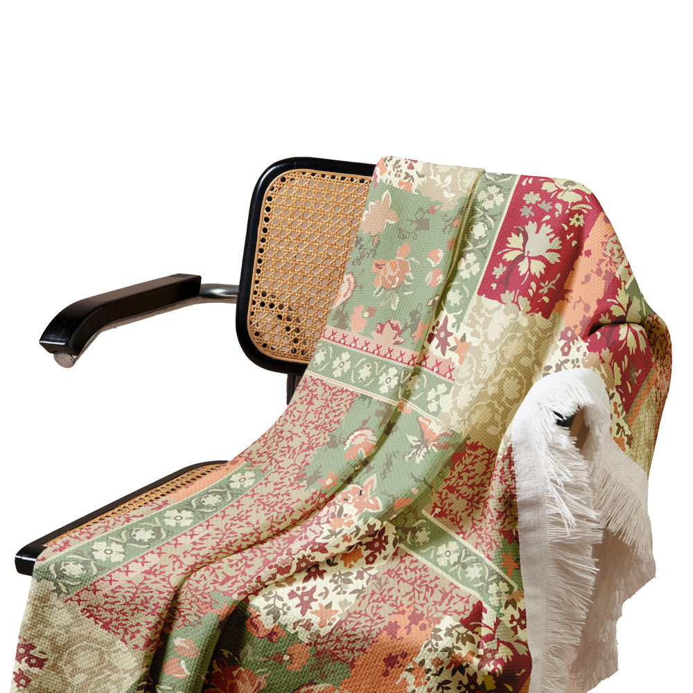 Samtwurfdecke, weich & leicht für Sofa Modell Floral