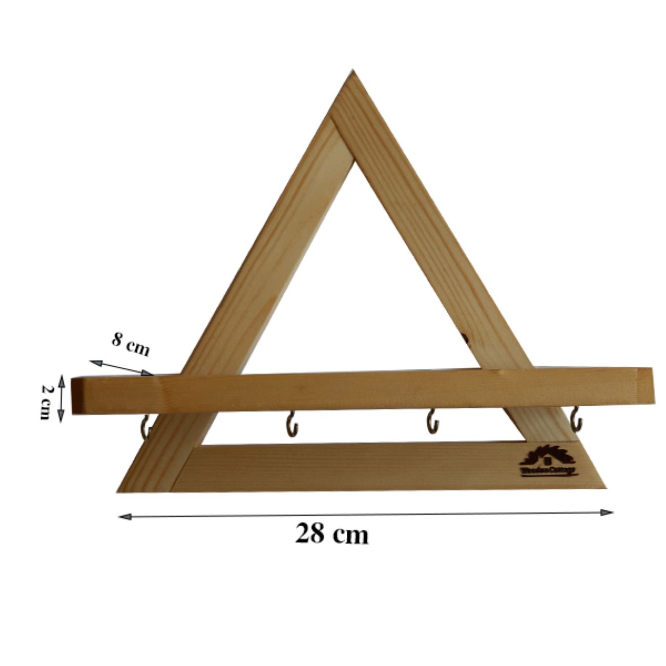 Dekorativer & handgefertigter Wand-Schlüsselhalter mit 4 Haken