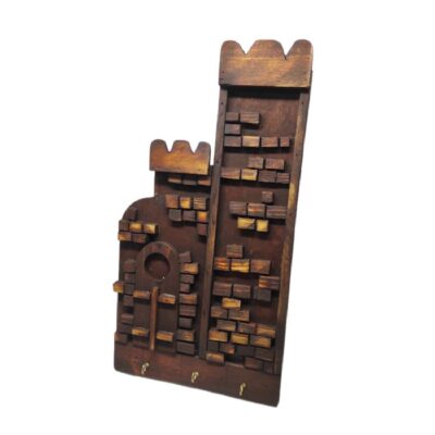 Dekorativer & handgefertigter Wand-Schlüsselhalter mit Schloss-Design für den Eingang