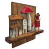 Dekorativer & handgefertigter Wand-Schlüsselhalter mit Cottage- und Pilz-Design