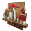 Dekorativer & handgefertigter Wand-Schlüsselhalter mit Cottage- und Pilz-Design