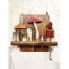 Dekorativer & handgefertigter Wand-Schlüsselhalter mit Cottage- und Pilz-Design