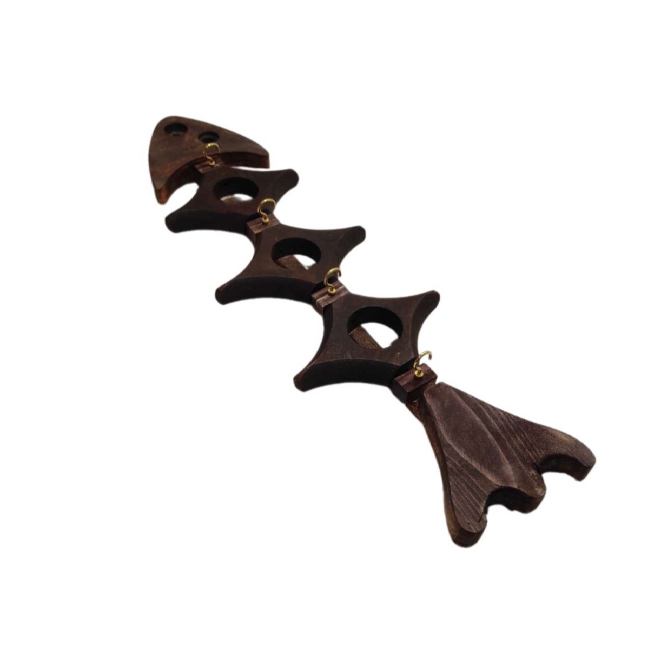 Dekorativer & handgefertigter Wand-Schlüsselhalter mit Fischgrät-Design für Zuhause