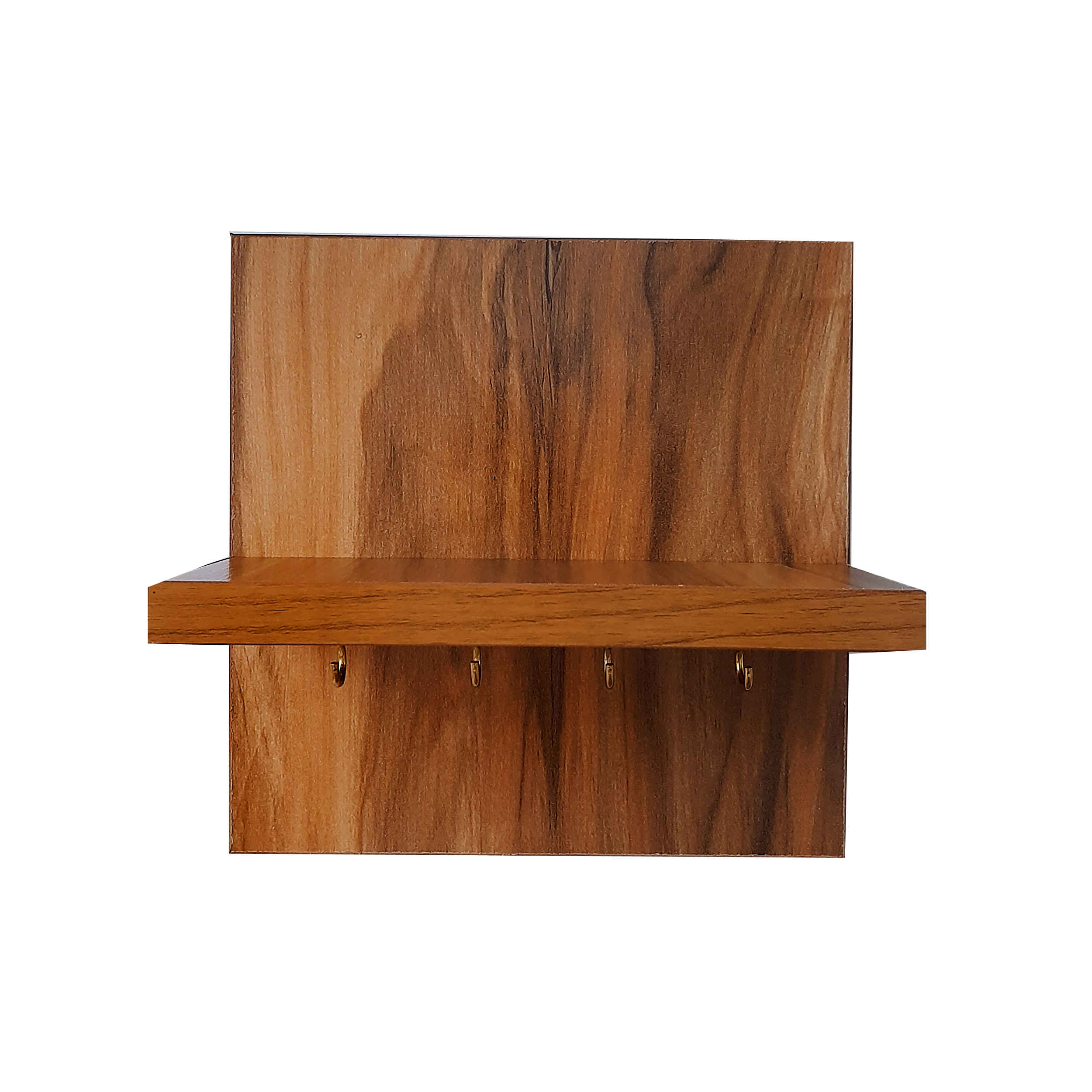 Dekorativer & handgefertigter Wand-Schlüsselhalter mit Regal & 4 Haken