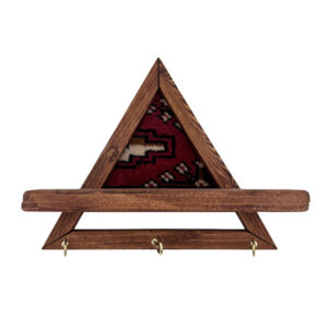 Dekorativer & handgefertigter Wand-Schlüsselhalter mit Torkaman-Teppich-Design für Zuhause