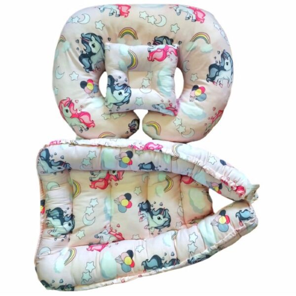 3-teiliges Baumwoll Baby Lounger Set Modell Einhorn