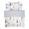 6-teiliges Baumwoll Babybett-Set mit kleinen Hasen Design