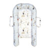 6-teiliges Baumwoll Babybett-Set mit kleinen Hasen Design