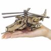 64-Teiliges Holz-3D-Puzzle Modellkit – Angriffshubschrauber