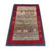 Echter persischer Gabbeh-Wollteppich handgewebt creme & braun