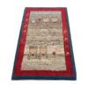 Echter persischer Gabbeh-Wollteppich handgewebt creme & braun