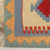 Persischer Woll Kelim Teppich artisanal handgewebt geometrisch blau