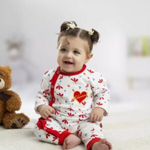 Baby Mädchen Langarm Strampler mit Mütze