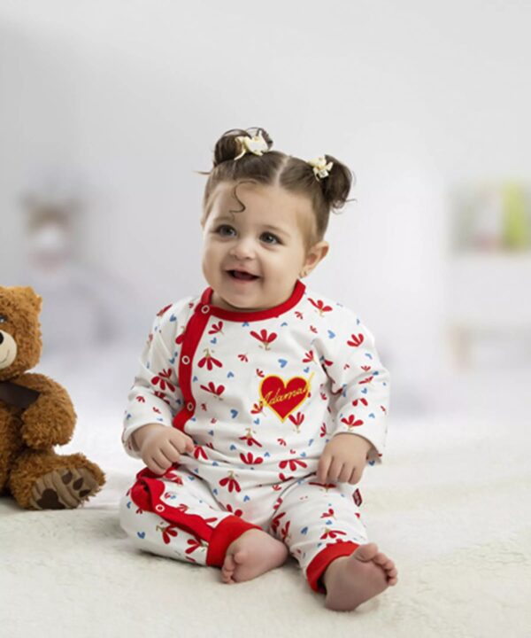 Baby Mädchen Langarm Strampler mit Mütze