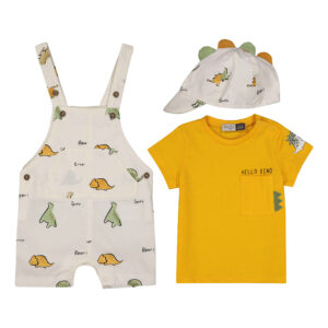 Baby Overall Set von 3 mit Dinosaurier Design