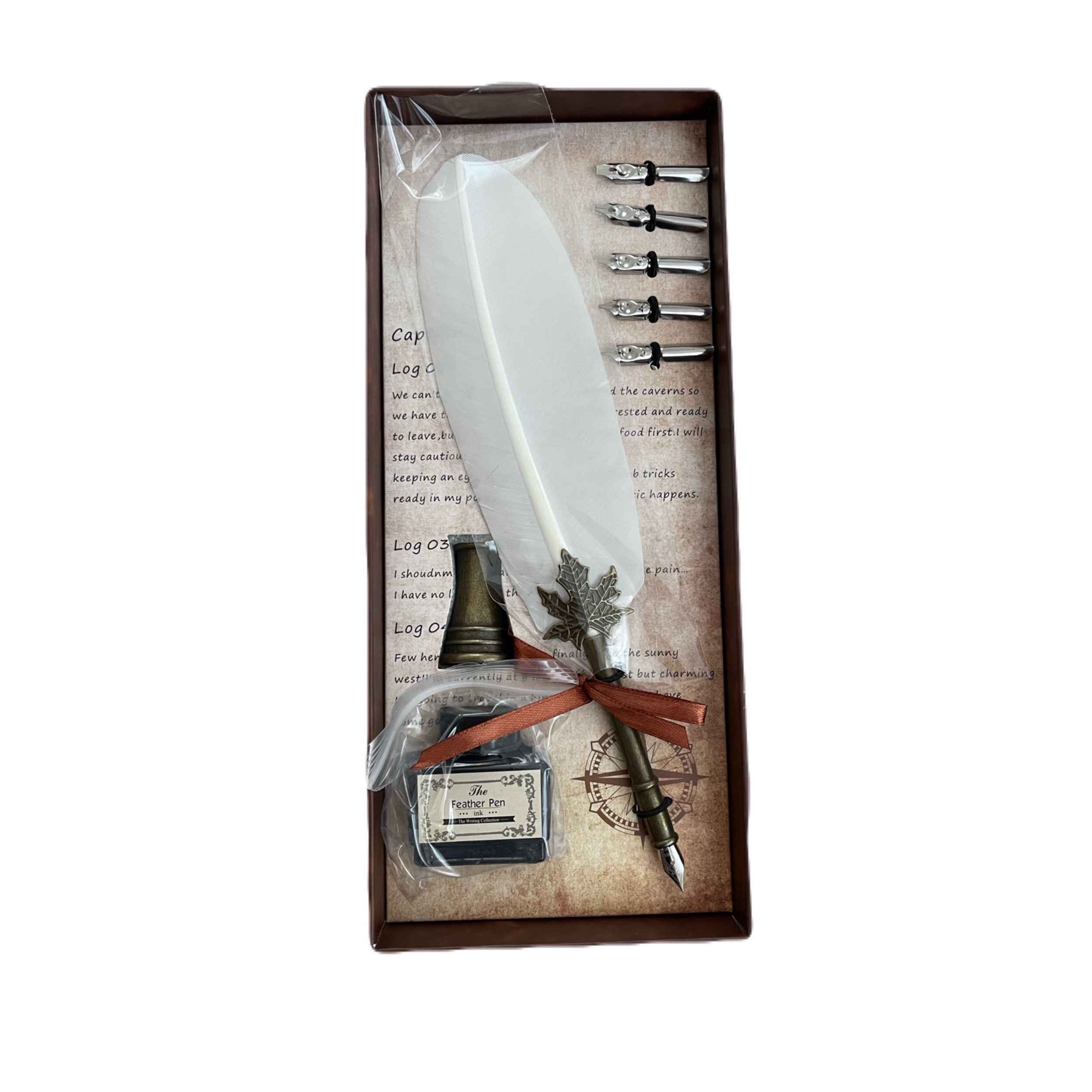 Federkiel-Set mit austauschbarer Metallspitze