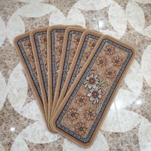 Teppich Treppenbelag Innen – Persisch inspiriertes Blumenmuster, 6 Stück