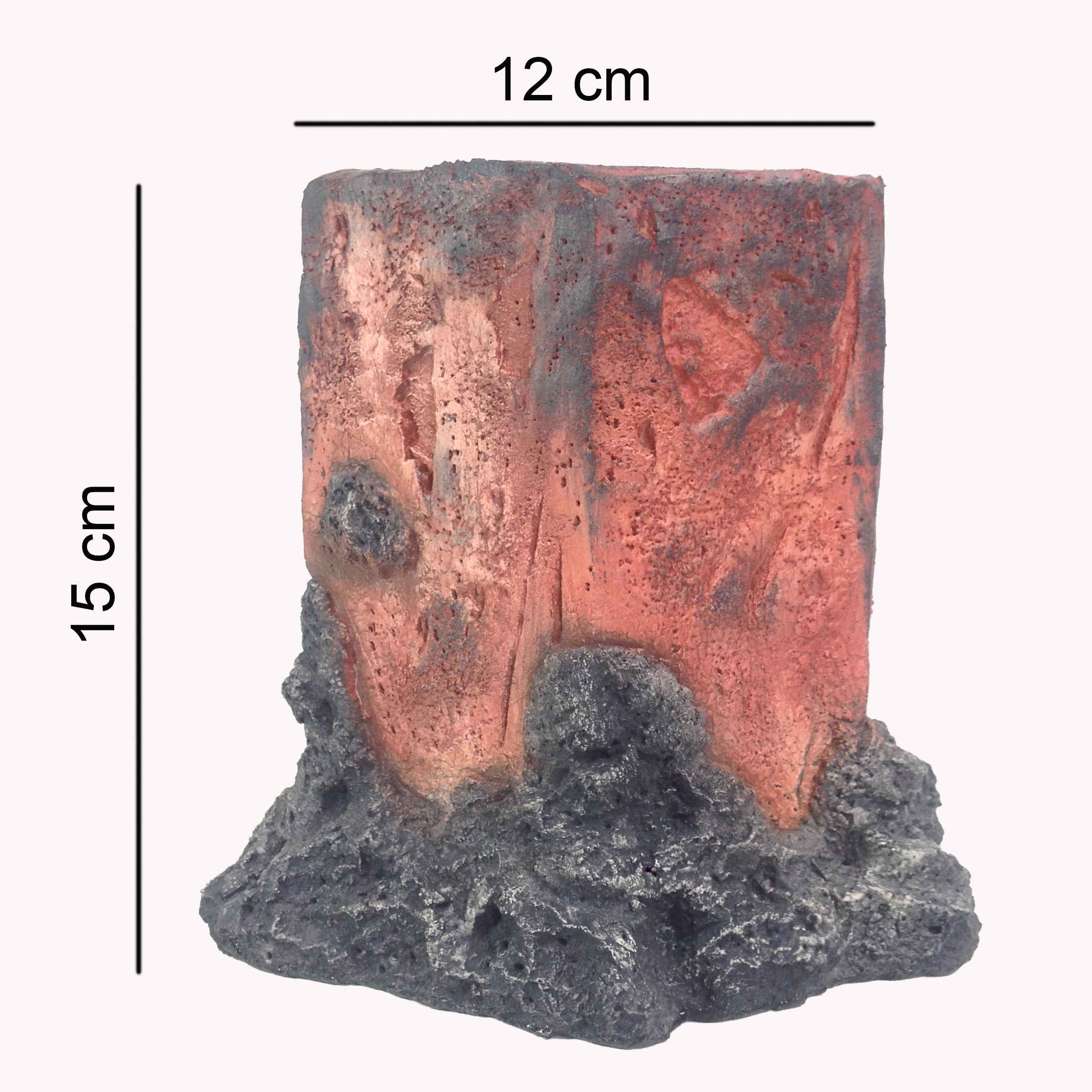 Betonvase, handgefertigt im Baumstamm-Design für modernes Zuhause