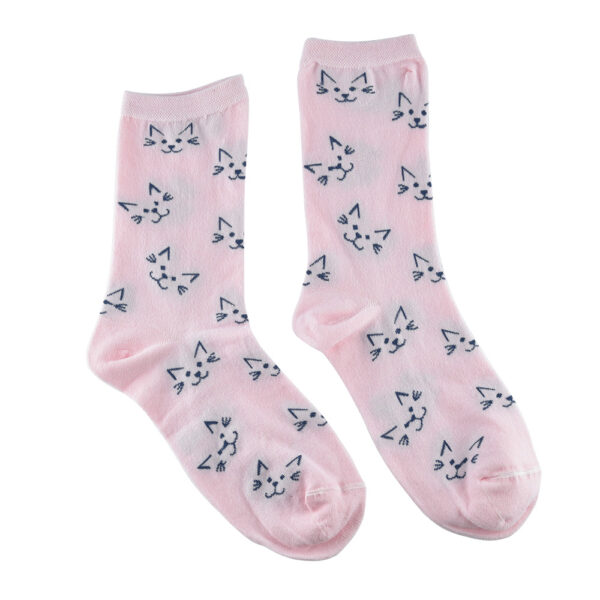 Baumwollsocken für Damen im Katzenmodell
