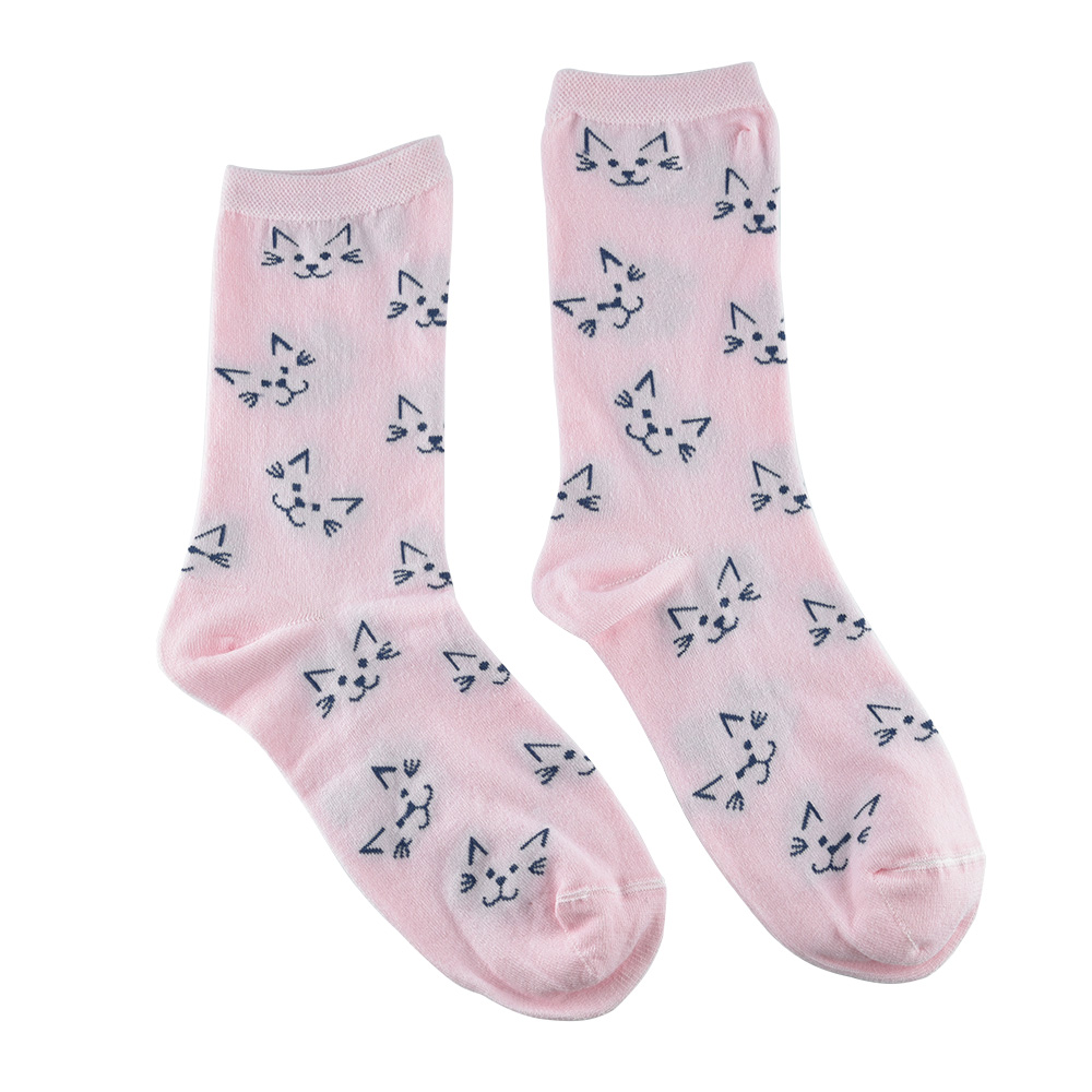 Baumwollsocken für Damen im Katzenmodell