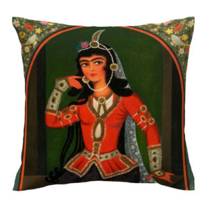Samt Kissenbezug – Traditionelles iranisches Damen Design (Set von 2)