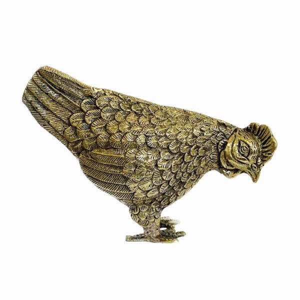 Dekorative Messing Huhn Figur – Bauernhof Tier-Skulptur