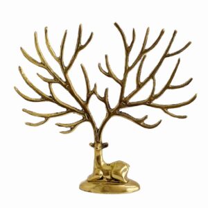 Dekorative Messing Hirsch Figur – Waldtier Kunst