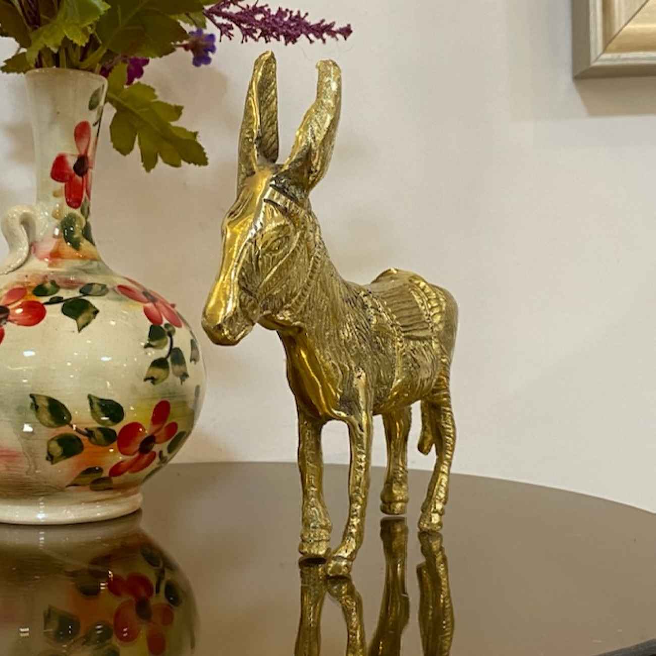 Dekorative Messing-Esel-Figur – Rustikales Bauernhof-Dekor