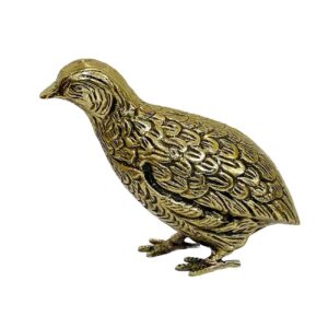 Dekorative Messing-Rebhuhn-Figur – Vogelkunst-Skulptur