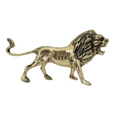 Dekorative Messing-Löwe-Figur - König des Dschungels Skulptur