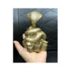 Dekorative Messing-Schlange auf Geld gewickelt - Symbolische Reptilienkunst