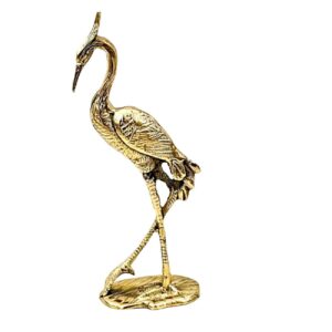 Dekorative Messing-Storch-Figur – Elegante Vogel-Statue
