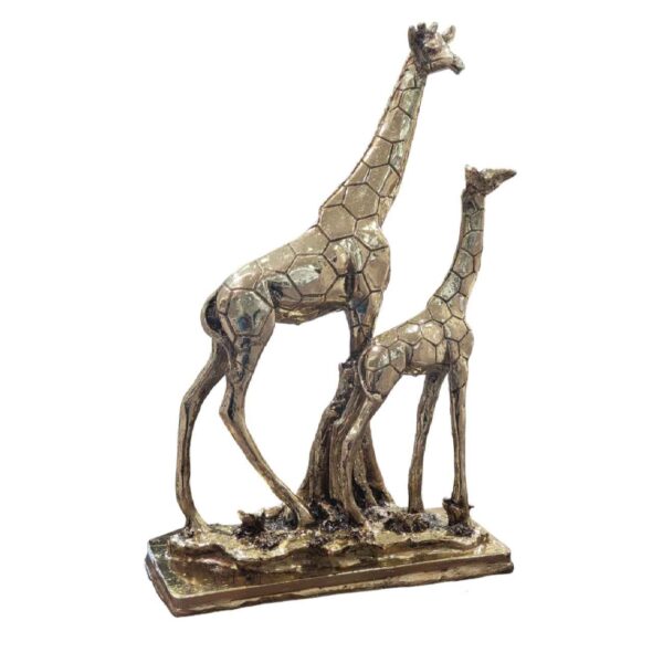 Dekorative Goldene Giraffen Figur – Hohe Safari-Tier-Skulptur